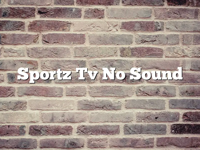 Sportz Tv No Sound