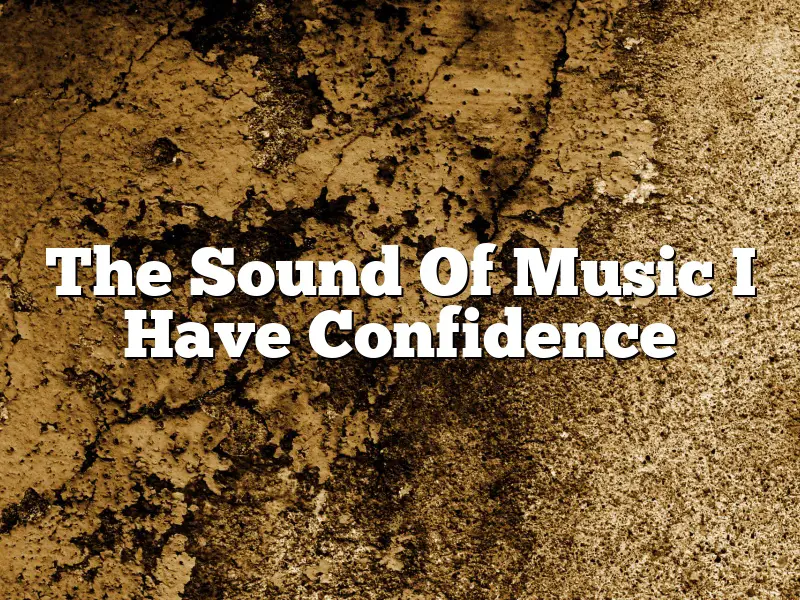 The Sound Of Music I Have Confidence
