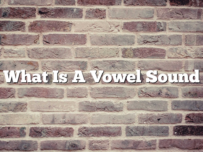 What Is A Vowel Sound