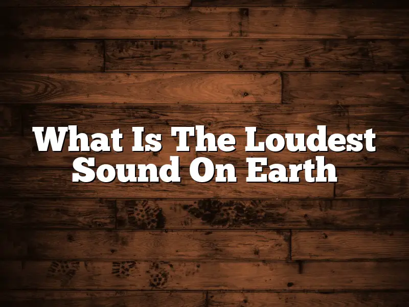 What Is The Loudest Sound On Earth