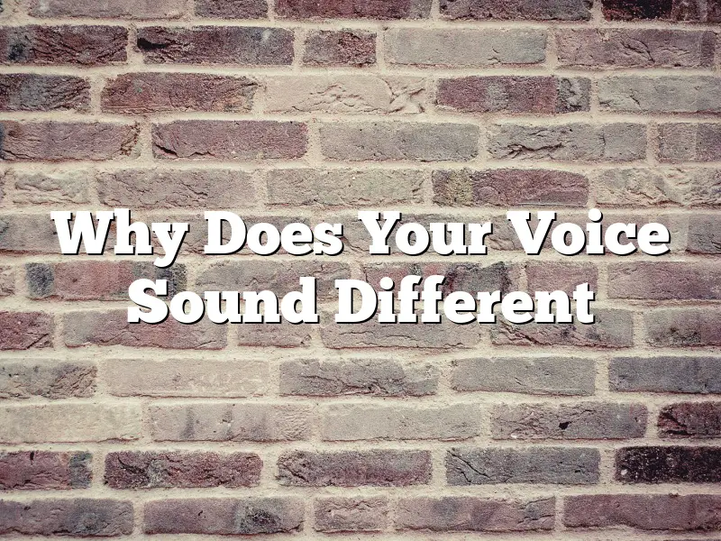 Why Does Your Voice Sound Different
