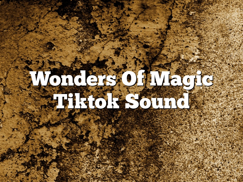 Wonders Of Magic Tiktok Sound
